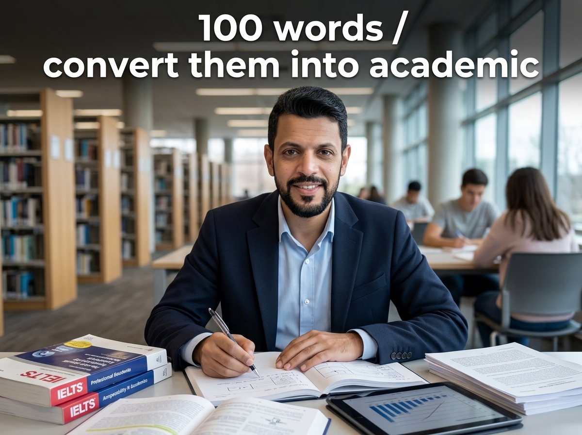 100 words converted into academic